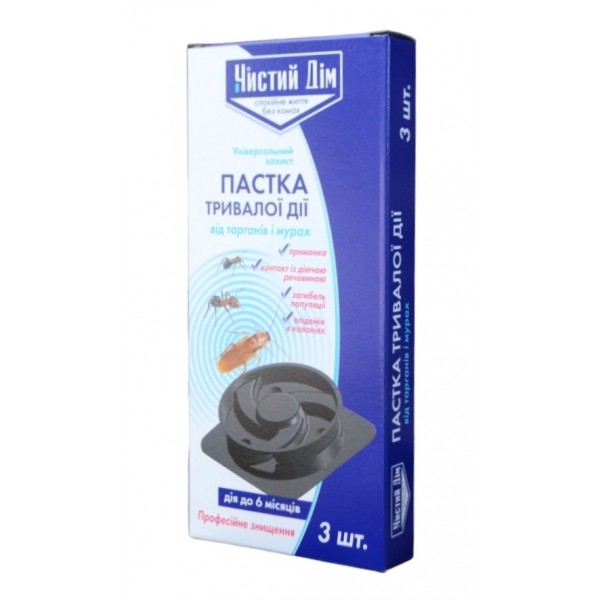 Пастка від тарганів та мурах Чистий Дім, 3шт/уп